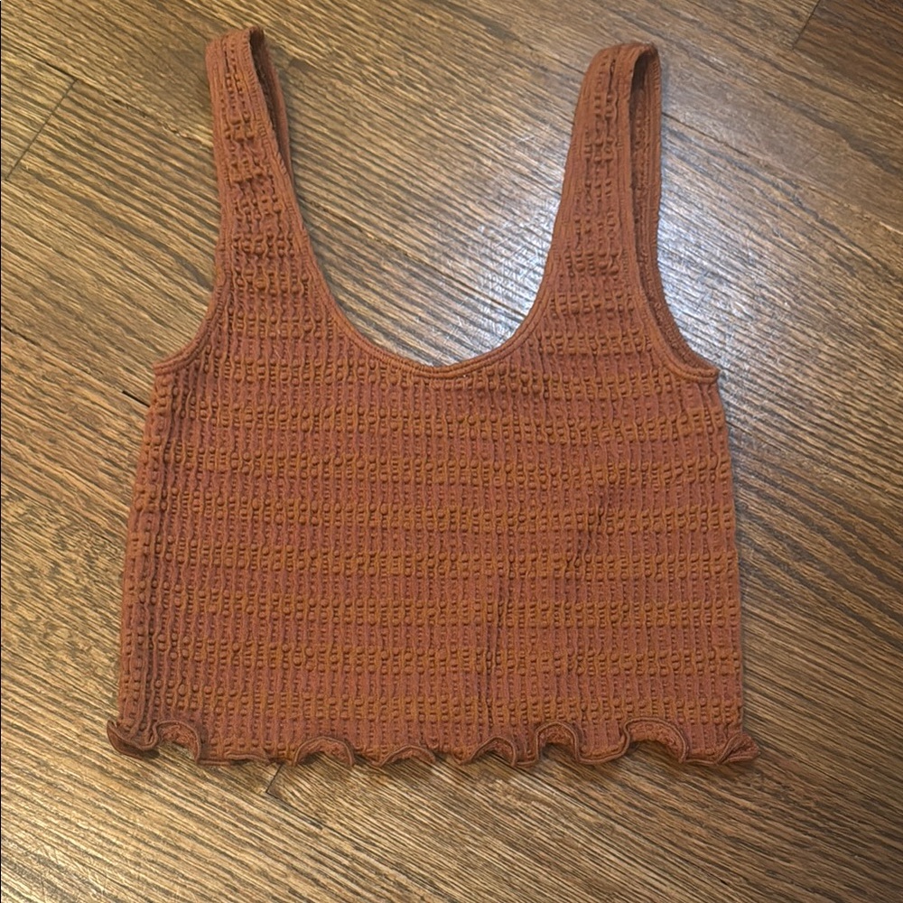 Rust Textured Women's Tank Top